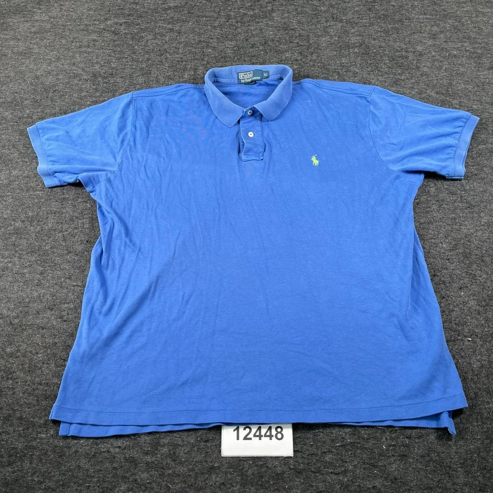 Polo Ralph Lauren Polo Shirt Mens XL Blue Fair Short Sleeve Jersey Pony Logo